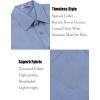 COOFANDY Men’s Linen Shirts Short Sleeve Casual Shirts Summer Beach Button Down Shirts with Pocket(Azure)