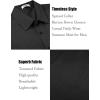 COOFANDY Men’s Linen Shirts Short Sleeve Casual Shirts Summer Beach Button Down Shirts with Pocket(Black)