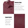 COOFANDY Men’s Linen Shirts Short Sleeve Casual Shirts Summer Beach Button Down Shirts with Pocket(Wine Red)