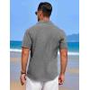 COOFANDY Men’s Linen Short Sleeve Button Down Shirts Casual Summer Beach Vacation Shirts(Granite Gray)
