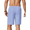 COOFANDY Men’s Linen Shorts Casual Summer Beach Shorts Elastic Waist Drawstring Vacation Shorts with Pockets(Blue)