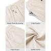 COOFANDY Men’s Linen Shorts Casual Summer Beach Shorts Elastic Waist Drawstring Vacation Shorts with Pockets(Linen Khaki)