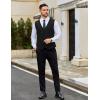 COOFANDY Men’s Linen Vest Casual Linen Slim Fit Suit Vests Dress Waistcoat Wedding Business Prom(Black)