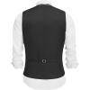 COOFANDY Men’s Linen Vest Casual Linen Slim Fit Suit Vests Dress Waistcoat Wedding Business Prom(Black)
