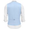 COOFANDY Men’s Linen Vest Casual Linen Slim Fit Suit Vests Dress Waistcoat Wedding Business Prom(Light Blue)