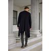 COOFANDY Men’s Long Cardigan Ruffle Shawl Collar Lightweight Open Front Drape Cape Overcoat with Pockets