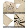 COOFANDY Men’s Long Hooded Cardigan Shawl Collar Lightweight Open Front Drape Cape Overcoat with Pockets(Khaki)