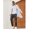 COOFANDY Men’s Long Hooded Cardigan Shawl Collar Lightweight Open Front Drape Cape Overcoat with Pockets(White)
