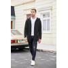 COOFANDY Mens Long Open Front Cardigan Sweater Lightweight Hooded Knitted Cardigan Sweaters with Pockets