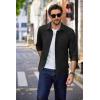 COOFANDY Men’s Long Sleeve Button Down Shirt Casual Lightweight Shacket Spring Fall Shirt Jacket Overshirt with Pockets(Black)
