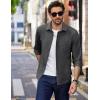 COOFANDY Men’s Long Sleeve Button Down Shirt Casual Lightweight Shacket Spring Fall Shirt Jacket Overshirt with Pockets(Dark Grey)