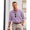 COOFANDY Men’s Long Sleeve Button Down Shirt Casual Lightweight Shacket Spring Fall Shirt Jacket Overshirt with Pockets(Light Purple)
