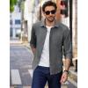 COOFANDY Men’s Long Sleeve Button Down Shirt Casual Lightweight Shacket Spring Fall Shirt Jacket Overshirt with Pockets(Medium Grey)