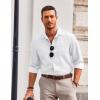 COOFANDY Men’s Long Sleeve Button Down Shirt Casual Lightweight Shacket Spring Fall Shirt Jacket Overshirt with Pockets(White)