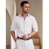 COOFANDY Men’s Long Sleeve Button Down Shirt Casual Lightweight Shacket Spring Fall Shirt Jacket Overshirt with Pockets(White)