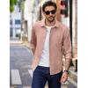 COOFANDY Men’s Long Sleeve Button Down Shirt Wrinkle Free Untucked Dress Shirt Casual Denim Shirt(Dusty Pink)