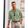 COOFANDY Men’s Long Sleeve Button Down Shirt Wrinkle Free Untucked Dress Shirt Casual Denim Shirt(Light Green)