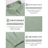 COOFANDY Men’s Long Sleeve Button Down Shirts Casual Cotton Linen Shirts Summer Beach Shirt with Pocket(Light Green)