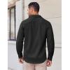 COOFANDY Mens Long Sleeve Button Down Shirts Casual Untucked Shirts Stretch Shirts(Black)