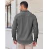 COOFANDY Mens Long Sleeve Button Down Shirts Casual Untucked Shirts Stretch Shirts(Grey)