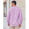 COOFANDY Mens Long Sleeve Button Down Shirts Casual Untucked Shirts Stretch Shirts(Light Purple)