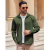 COOFANDY Mens Long Sleeve Button Down Shirts Casual Untucked Shirts Stretch Shirts(Olive Green)