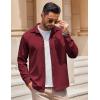 COOFANDY Mens Long Sleeve Button Down Shirts Casual Untucked Shirts Stretch Shirts(Wine Red)