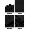 COOFANDY Mens Long Sleeve Button Down Shirts Wrinkle Free Untucked Shirts Casual Dress Shirt for Men(Black)