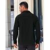 COOFANDY Mens Long Sleeve Button Down Shirts Wrinkle Free Untucked Shirts Casual Dress Shirt for Men(Black)
