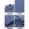 COOFANDY Mens Long Sleeve Button Down Shirts Wrinkle Free Untucked Shirts Casual Dress Shirt for Men(Blue)