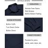 COOFANDY Mens Long Sleeve Button Down Shirts Wrinkle Free Untucked Shirts Casual Dress Shirt for Men(Dark Blue)