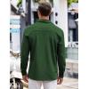 COOFANDY Mens Long Sleeve Button Down Shirts Wrinkle Free Untucked Shirts Casual Dress Shirt for Men(Green)