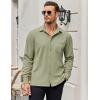 COOFANDY Mens Long Sleeve Button Down Shirts Wrinkle Free Untucked Shirts Casual Dress Shirt for Men(Light Green)