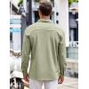 COOFANDY Mens Long Sleeve Button Down Shirts Wrinkle Free Untucked Shirts Casual Dress Shirt for Men(Light Green)