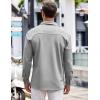 COOFANDY Mens Long Sleeve Button Down Shirts Wrinkle Free Untucked Shirts Casual Dress Shirt for Men(Light Grey)
