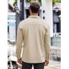 COOFANDY Mens Long Sleeve Button Down Shirts Wrinkle Free Untucked Shirts Casual Dress Shirt for Men(Light Khaki)