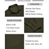 COOFANDY Mens Long Sleeve Button Down Shirts Wrinkle Free Untucked Shirts Casual Dress Shirt for Men(Olive Green)