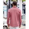 COOFANDY Mens Long Sleeve Button Down Shirts Wrinkle Free Untucked Shirts Casual Dress Shirt for Men(Pink)