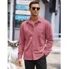 COOFANDY Mens Long Sleeve Button Down Shirts Wrinkle Free Untucked Shirts Casual Dress Shirt for Men(Pink)