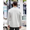COOFANDY Mens Long Sleeve Button Down Shirts Wrinkle Free Untucked Shirts Casual Dress Shirt for Men(White)