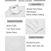 COOFANDY Mens Long Sleeve Button Down Shirts Wrinkle Free Untucked Shirts Casual Dress Shirt for Men(White)
