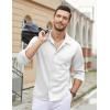 COOFANDY Men’s Long Sleeve Button Down Wrinkle Free Shirt Casual Untucked Stretch Dress Shirts(White)