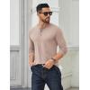 COOFANDY Men’s Long Sleeve Henley Shirts Cotton T-Shirts Casual Pullover Shirt Soft Stretch Basic Tees Fall Tops(Beige)