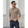 COOFANDY Men’s Long Sleeve Henley Shirts Cotton T-Shirts Casual Pullover Shirt Soft Stretch Basic Tees Fall Tops(Khaki)
