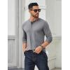 COOFANDY Men’s Long Sleeve Henley Shirts Cotton T-Shirts Casual Pullover Shirt Soft Stretch Basic Tees Fall Tops(Light Grey)