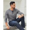 COOFANDY Men’s Long Sleeve Henley Shirts Cotton T-Shirts Casual Pullover Shirt Soft Stretch Basic Tees Fall Tops(Light Grey)