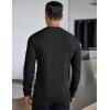 COOFANDY Men’s Long Sleeve Henley Shirts Stretch Ribbed T-Shirts Fashion Casual Basic Tops(Black)