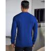COOFANDY Men’s Long Sleeve Henley Shirts Stretch Ribbed T-Shirts Fashion Casual Basic Tops(Blue)