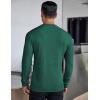 COOFANDY Men’s Long Sleeve Henley Shirts Stretch Ribbed T-Shirts Fashion Casual Basic Tops(Dark Green)