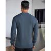 COOFANDY Men’s Long Sleeve Henley Shirts Stretch Ribbed T-Shirts Fashion Casual Basic Tops(Grey Blue)
